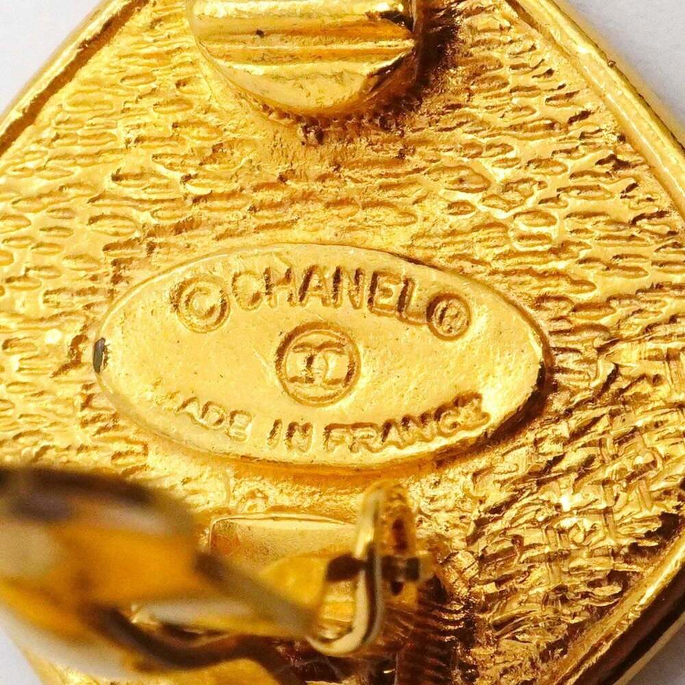 CHANEL Gold Logo Earrings - Picture 4 of 9